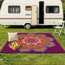 1 pieza Esterilla de playa y camping al aire libre, Manta de playa estilo bohemio mandala, hecha de poliéster, extra grande y suave, toalla de playa, esterilla de picnic, ligera y duradera, adecuada para todas las estaciones, con estampado digital, lavable y resistente al color, fácil de almacenar y transportar - C - Ver 19