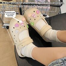 Women's New Mary Jane EVA Clogs, Popular Korean Ins Hollow Design, Lightweight Comfortable Slip-On Sandals, Beach/Garden Shoes - White - View 6