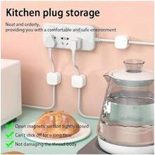 3 PCS Cable Straps Cord Organizer For USB Cables, Home Appliances, Earphones | Reusable Cable Management Solution | Ideal For Home, Office, Kitchen, And School White - White - View 8