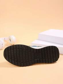 2026 New Women's Fashion Rainbow Gradient Lace Mesh Platform Casual Shoes, Breathable Lightweight Summer Sneakers - Blue and Apricot - View 8