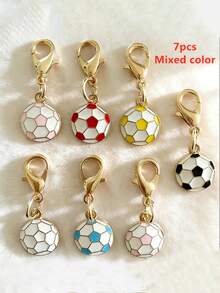 7pcs Soccer Keychain, Unisex Casual Bag And Shoe Accessory, For Birthdays And Christmas, Mixed Colors - Multicolor - View 8