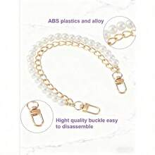 Fashionable Handbag With Beaded Vintage And Minimalist Faux Pearl Alloy Buckle Chain Gifts For Women - Multicolor - View 2