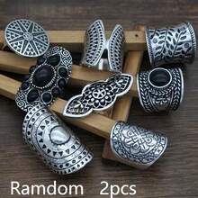 Bộ 8 chiếc, ngẫu nhiên 2 chiếc nhẫn phong cách Boho mạ bạc cổ điển. Thích hợp cho mùa hè, đi biển, dự tiệc, đám cưới, đeo hàng ngày, lễ hội, Ngày Valentine, Ngày của Mẹ, lễ hội hóa trang, cũng có thể dùng làm quà tặng. - Màu Bạc Cổ - Xem 6