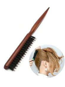 Bộ 5 lược chải tóc lông cứng kèm lược tạo kiểu viền tóc - Lược chải ngược, tạo độ phồng và làm mượt tóc dành cho nam và nữ - Nhiều màu - Xem 6