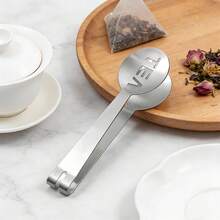 1/3/5/7Pcs Stainless Steel Tea Bag Clip, Multi-Purpose Food Tongs For Loose Leaf Tea, Ice, Sugar & Lemon Slice - Silver - View 3