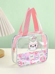 透明收纳袋，PVC材质，高品质多用途零食化妆品洗漱用品拉链手提袋 - 彩色 - 查看 10