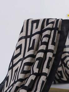 1条印花围巾，防晒空调披肩，女士配饰 - 彩色 - 查看 2