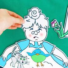 hoojojo 9 piezas Juego de fieltro, Conozco a una anciana que se tragó una mosca, Tablero de cuentos, Ayudas didácticas para la narración de cuentos, Juguetes educativos de tela no tejida para el aula, Útiles escolares para volver a la escuela - Multicolor - Ver 7