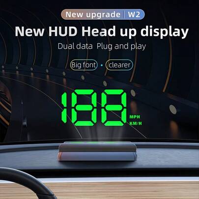 High Definition Car HUD (Head-Up Display) Windshield Speedometer Projector, Selectable Km/H Or Mph, With Auto Light Sensor And Mileage Unit Display, Suitable For All Vehicles, Christmas, New Year, Thanksgiving Gift