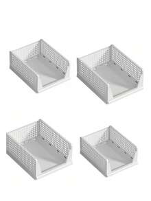 5 hộp đựng đồ gấp gọn, hộp nhựa xếp chồng được, thích hợp cho tủ quần áo, tủ bếp, phòng tắm, văn phòng, màu trắng - 5L - Nhiều màu - Xem 11
