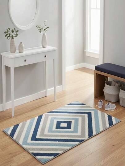 1 Tấm thảm trải sàn phòng tắm giả cashmere màu xanh xám Morandi, kiểu dáng sang trọng nhẹ nhàng, thấm hút nước nhanh khô, thảm lót chân mềm mại cạnh giường ngủ, thảm cửa ra vào đơn giản nhưng cao cấp, thảm chống trơn trượt phòng tắm, thảm thấm hút nước gia dụng, thảm lót chân cửa phòng tắm.