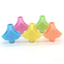 10 piezas Juego de agarre de lápiz para estudiantes, adecuado para jardín de infantes y escuela primaria, soporte de lápiz de goma suave para corregir la postura de escritura - Multicolor - Ver 8