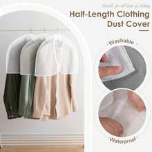 25 fundas de ropa para colgar ropa fundas de hombro antipolvo fundas de plástico para colgar ropa ropa de clóset playera traje chamarra chamarra vestido 24 x 18 pulgadas - Transparente - Ver 3