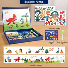 Magnetic Puzzle Toys, Children's Educational Cognitive Magnetic Building Blocks, Multi-Function Puzzle Board, 3-6 Years Old Preschool Learning - Multicolor - View 14
