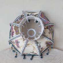 法式复古宫廷风格灯罩，蕾丝刺绣+水晶流苏，奢华浪漫家居必备，打造卧室和客厅氛围！ - 藍色 - 查看 5