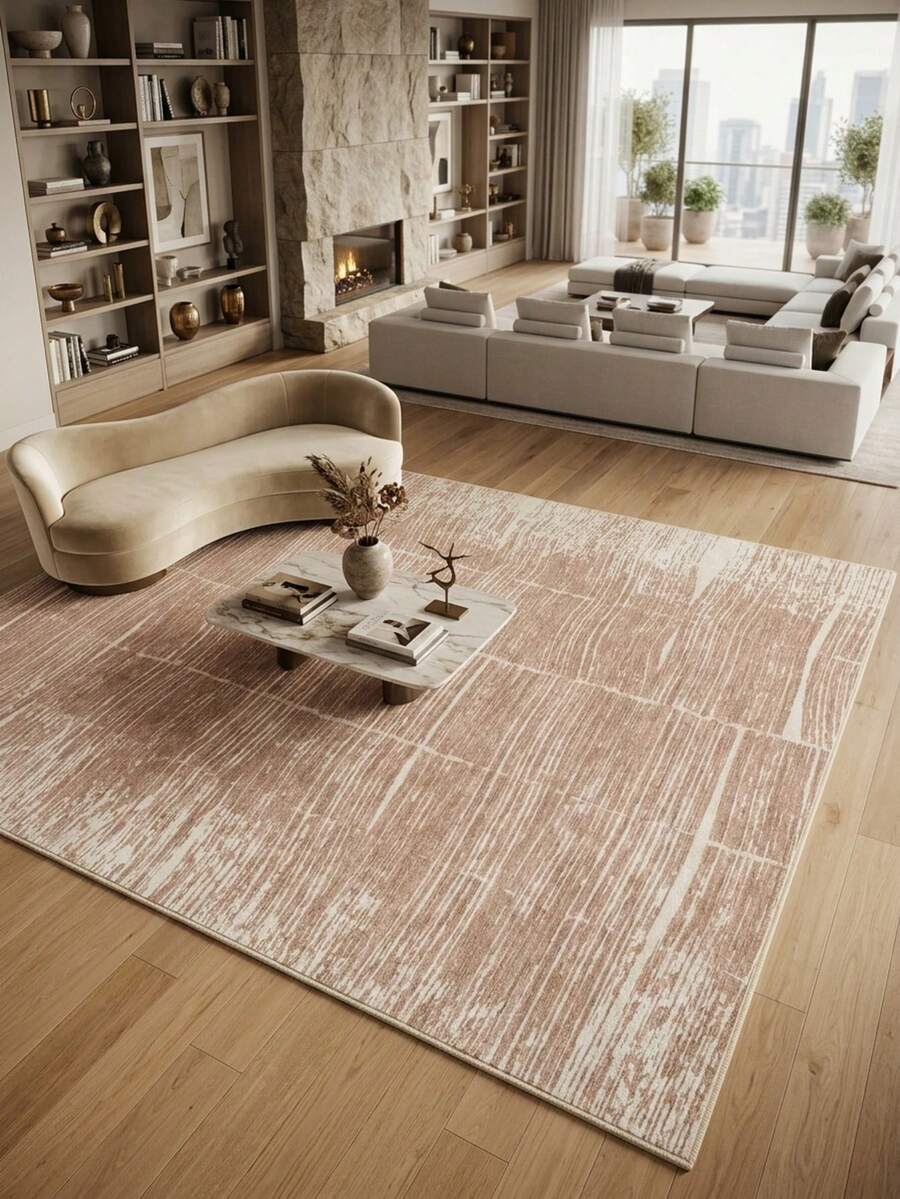 1pc Rug/Carpet/Area Rug/Bath Mat/Bath Rug/Door Mat/Runners/Runner Rug, European Luxury Vintage Art - Colorful Abstract Distressed Geometric Stripes - Soft Faux Wool Carpet, Suitable For Bathroom, Kitchen, Entryway, Hallway, Bedside, Living Room, Bedroom, All Season Machine Washable, Home Decor - Multicolor - View 1