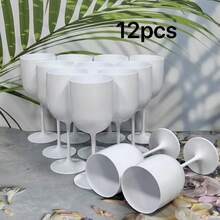 Solid Color Unbreakable Minimalist Thick Plastic Cocktail/Wine/Juice Glasses For Party/Celebration - View 11
