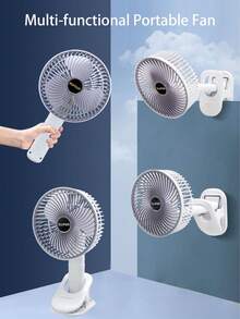 New Multifunctional Portable Fan, 3-In-1 Handheld Fan, Clip Fan, Desk Fan, Suitable For Outdoor Travel, Makeup, Home, Office, Camping, Dorm, Household Circulation Fan, USB Powered, Commencement, Congrats Grad, Portable Tools, Summer Essentials, Summer Portable - Table Fan - View 4