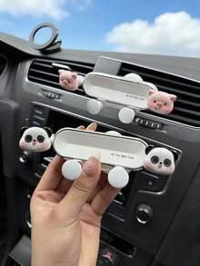 Cute Panda & Pig Car Phone Holder, Bee Vent Mount Phone Navigation Bracket - Animal - View 2