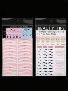 24件套眉形模板套装，眉形模板，眉形定型模具，化妆套装，美妆造型套装，24个眉形模板，3分钟快速化妆工具，专业修眉套装及美妆造型配件，赠品，旅行必备，平价好物，旅行必备（款式随机） - 彩色 - 查看 5