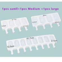 1pc 4/8 Cavity Silicone Ice Cream Mold, Popsicle Mold, Reusable, Easy Release, Suitable For Homemade Ice Pops, DIY Popsicle Mold - Multicolor - View 11