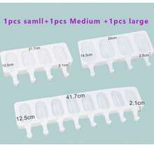 1pc 4/8 Cavity Silicone Ice Cream Mold, Popsicle Mold, Reusable, Easy Release, Suitable For Homemade Ice Pops, DIY Popsicle Mold - Multicolor - View 9