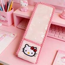 SANRIO 1 chiếc vỏ bọc điều khiển từ xa Hello Kitty Kawaii, vỏ bọc điều khiển bằng vải nhung mềm mại có cửa sổ trong suốt, vỏ bảo vệ màu hồng chấm bi dễ thương cho phòng khách nhà bạn. - Nhiều màu - Xem 2