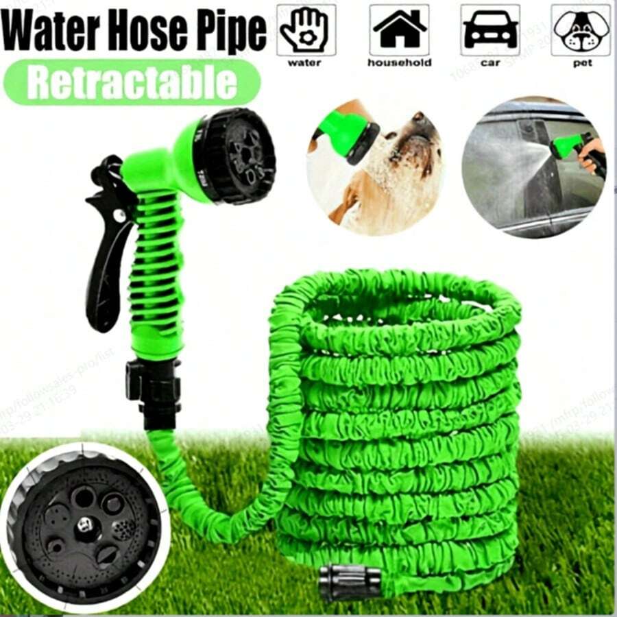 1pc Multi-Functional Soft Hose, Car Wash Gun, Durable Rubber, High Pressure, With Universal European And American Standard Threaded, For Car Washing And Garden Irrigation - Multiple Styles - View 1