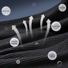 100% Cotton Waffle Weave Blanket Queen Size 90"X90" - Lightweight Washed Soft Breathable - Perfect Layer For Couch Bed Sofa - Elegant Home Decoration Gift - Black - Đen - Xem 5