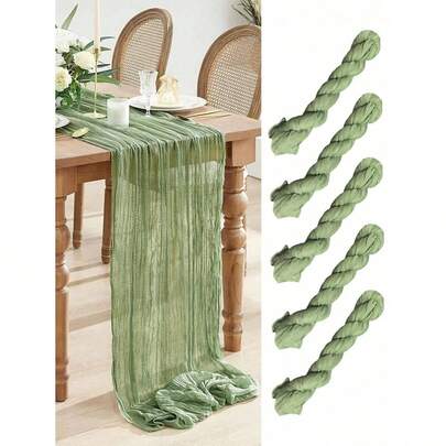 Pleated Table Flags, Foldable Table Flags, Green Tablecloths, Party Supplies, Birthday Gifts, Birthday Decorations, Wedding Sheer Burgundy Sheer, Party Dining Table Center Decor Flags, Party Decorations, Wedding Favors, Tablecloths, Wedding Gifts, Kitchen Tablecloths, Versatile For Various Parties, Weddings, Bridal Showers, Birthdays, Baby Showers, New Year, Etc.