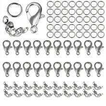 Bộ 80 chiếc móc càng cua, khoen nối, phụ kiện trang sức, dùng để tự làm vòng tay, dây chuyền, bông tai và sửa chữa trang sức. - Nhiều màu - Xem 6