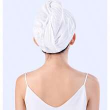 5 chiếc/10 chiếc mũ trùm đầu dùng một lần bằng vải không dệt - Siêu thấm hút - Nhanh khô - Đồ dùng du lịch - Mũ tắm khách sạn - Tiện lợi mang theo - Đóng gói riêng lẻ - trắng - Xem 9