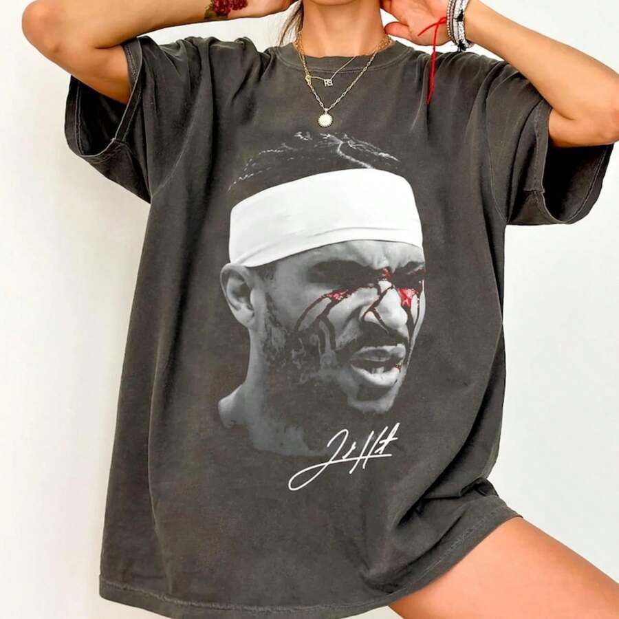 Comfort Colors Josh Hart With Signature Vintage Y2k Unisex Shirt, New York Basketball Champs 2025 T- - màu đen - Xem 1