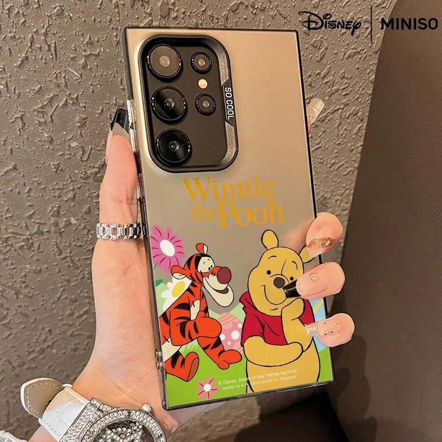 Miniso 名创优品迪士尼小熊维尼手机壳，适用于三星S26 Ultra/S26 Edge/S26 Plus/S26/S25 Ultra/S25 Plus/S25/S25FE/S25Edge/S24 Ultra/S24 Plus/S24/S24FE/S23FE/S23 Ultra/S23 Plus/S23/S22 Ultra/S22 Plus/S22/A15/A16/A17/A35/A36/A54/A55/A56/ 圣诞礼物，送给女朋友 - 黑色 - 查看 1