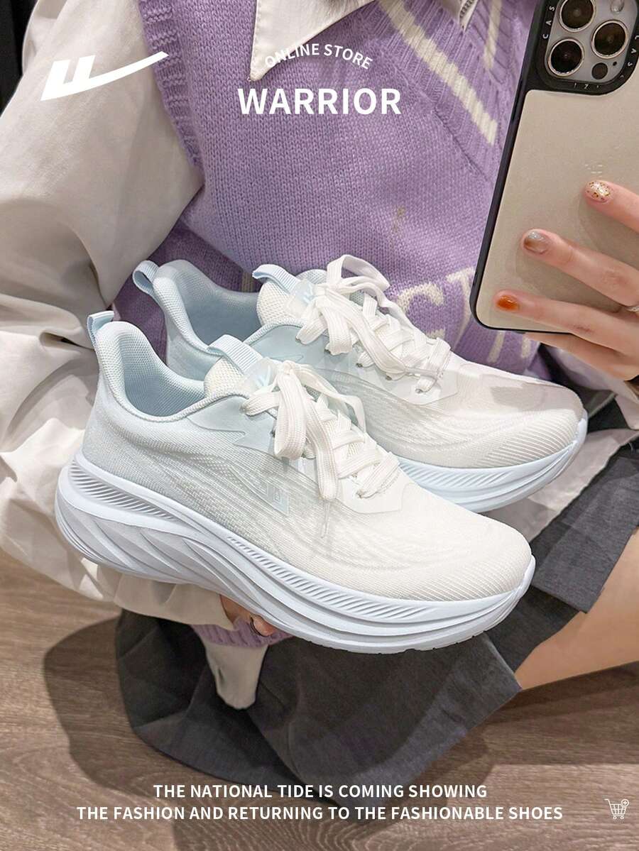 WARRIOR 1双女士系带跑步鞋，新款时尚百搭舒适休闲户外运动鞋