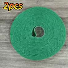 2pcs Green Plant Ties, Specially Designed For Fixing Climbing Plants, Cables And Bundling Items. Reusable Plant Fixing Straps - A - View 6