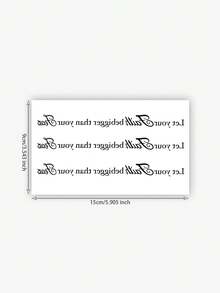 1pc 7-14 Days Lasting Herbal Temporary Tattoo Sticker, Minimalist Abstract Mysterious Hand Tattoo Design, Waterproof Tattoo Sticker Suitable For Fashionable People - Black - View 2