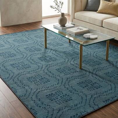 1pc Rug/Carpet/Area Rug/Bath Mat/Bath Rug/Door Mat/Runners/Runner Rug, Nordic Modern INS Style - Minimalist Creative Geometric Design, Soft Faux Wool Carpet, Suitable For Bathroom, Kitchen, Entryway, Hallway, Bedside, Living Room, Bedroom, All Season Machine Washable 100% Polyester Mat, Home Decor