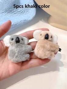 1 cái/2 cái/5 cái/bộ Kẹp tóc gấu túi 3D mini, Kẹp móng vuốt thỏ nhồi bông dễ thương, Kẹp tóc lông hoạt hình, Kẹp nhỏ bên hông, Phụ kiện tóc, Trang trí nhà cửa, Thích hợp để đeo hàng ngày, Trang trí nhà cửa, Quà tặng ngày lễ, Quà tặng dự tiệc, Quà tặng sinh nhật, Quà tặng cho mùa tựu trường và tốt nghiệp. - Nhiều màu - Xem 8