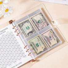 Bộ 100 phong bì đựng tiền tiết kiệm, bìa đựng tài liệu rời khổ A5, kèm theo phong bì đựng tiền mặt, giúp bạn hoàn thành thử thách trong 100 ngày và tiết kiệm được 5.050 đô la - Màu vàng hồng. - Nhiều màu - Xem 3