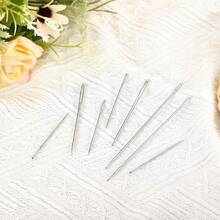 9-Piece Clear Needle Set (Tube) - Embroidery Yarn Knitting Needles,  Tip Gold Large-Eye Knitting Needles, High-End Large-Eye Needles, Large, Medium, And Small Sizes, For Hand Sewing - Various Sizes, Including Embroidery - 9PCS - View 3
