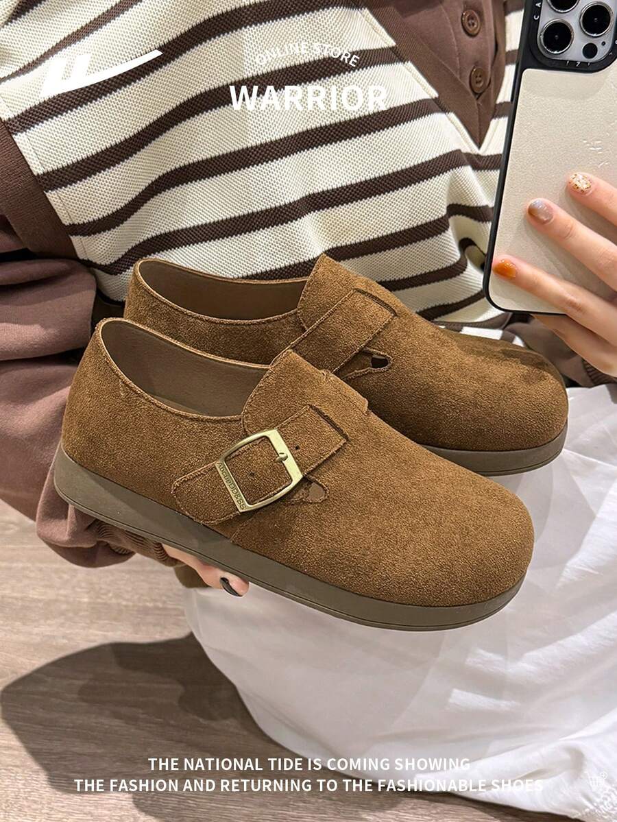 WARRIOR 1 Pair Women's Slip-On Athletic Style Casual Shoes, Personalized Niche Fashion Versatile Lightweight Non-Slip Outdoor Sports Low-Top Sneakers