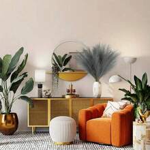 5 pièces de pampas artificiels, plantes artificielles, décoration de style bohème, décoration de maison, décoration de chambre, remplisseurs de vase, décoration de mariage, décoration de Noël, décoration de printemps, décoration de table à manger, centre de table, fleurs en plastique, décoration d'automne - Multicolore - Voir 8