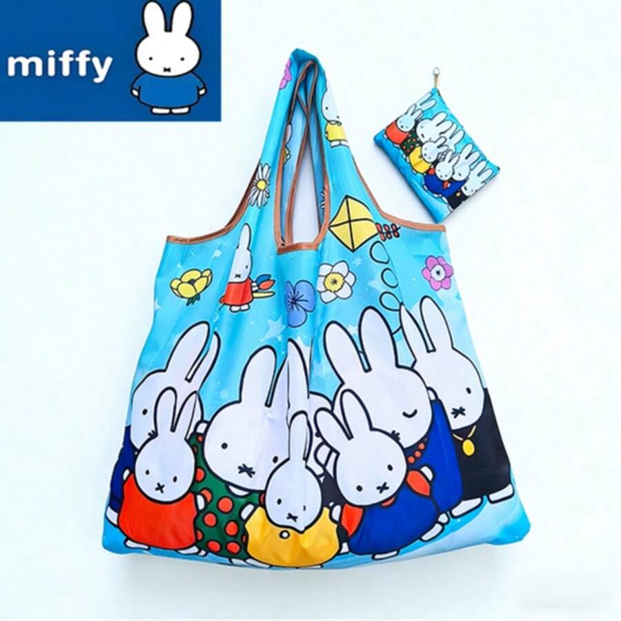 1 chiếc túi tote gấp gọn cỡ lớn hình thỏ dễ thương, túi đeo vai nữ, quà tặng & đồ chơi - Nhiều màu - Xem 1