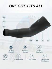 1 par de mangas de brazo unisex de seda de hielo con protección UV, transpirables y ligeras, adecuadas para ciclismo, conducción, pesca, senderismo y deportes al aire libre - Mangas de hielo - Ver 3