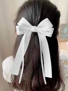 1 chiếc kẹp tóc nơ ruy băng dễ thương cho bé gái, thích hợp để sử dụng hàng ngày. - Nhiều màu - Xem 6