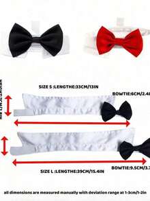 PETSIN 1pcPet Bowtie Necktie Bowknot Wedding Neck Bib False Collar - Multicolor - View 2