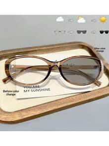 1 Pasang Kacamata Fashion Wanita Model Cat Eye Photochromic, Cocok Untuk Membaca di Dalam Ruangan dan Melindungi Mata di Luar Ruangan - Bermacam-macam - View 9