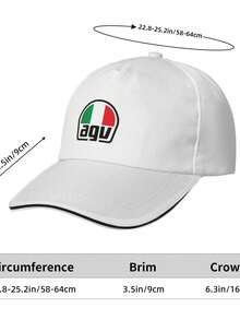 Agv New Printed Breathable Leisure Sandwich Baseball Cap - White - View 5