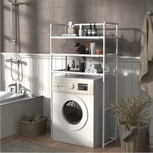 1pc 2-3 Tier Bathroom Shelf, Toilet Washing Machine Multi-Layer Bathroom Storage Rack, Space-Saving And Sturdy Floor-Standing Shelf, Thickened Plastic Shelf With Strong Load-Bearing Capacity, 16mm Thickened Spliced Metal Tube Is Durable, Suitable For Storing Bathroom Supplies And Toiletries, Multi-Scene Use, Easy To Install And Durable Household Storage Artifact, Making Small Apartments Tidy And Expanded Super Practical Bathroom Organiser - Multicolor - View 5